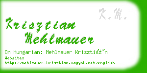 krisztian mehlmauer business card
